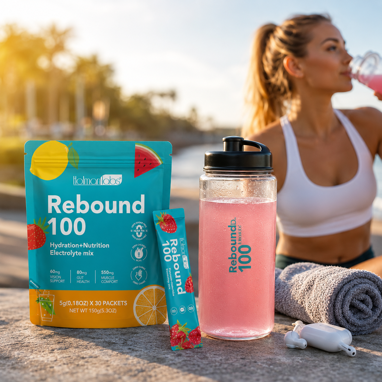 Rebound 100 Electrolytes Hydration Electrolyte Powder